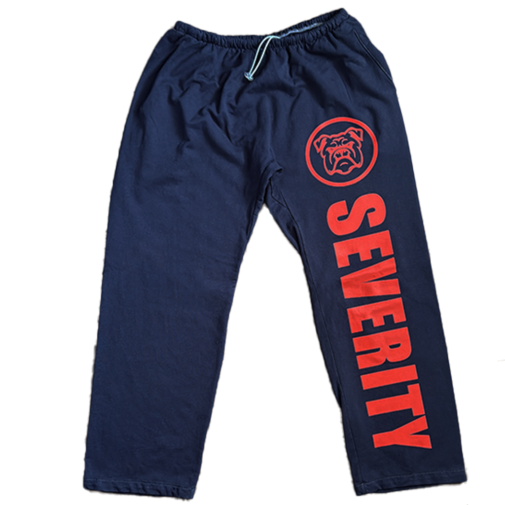 Navy Blue & Red Sweatpants
