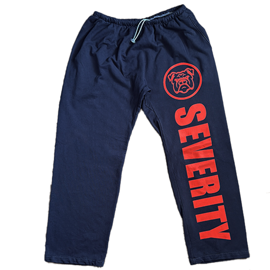 Navy Blue & Red Sweatpants