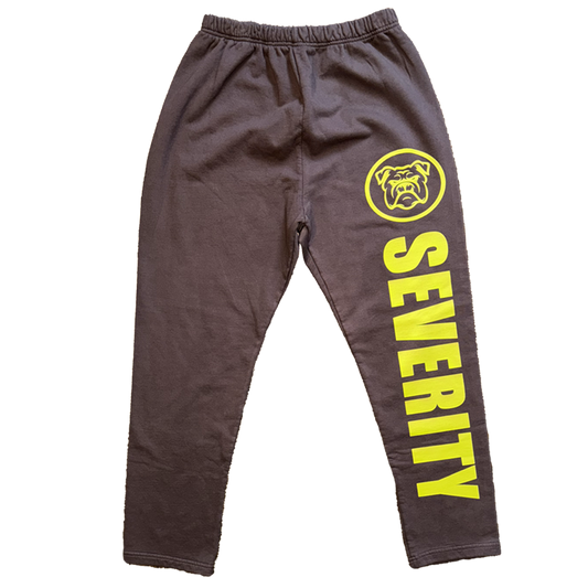Brown & Yellow Severity Sweatpants (no pockets)