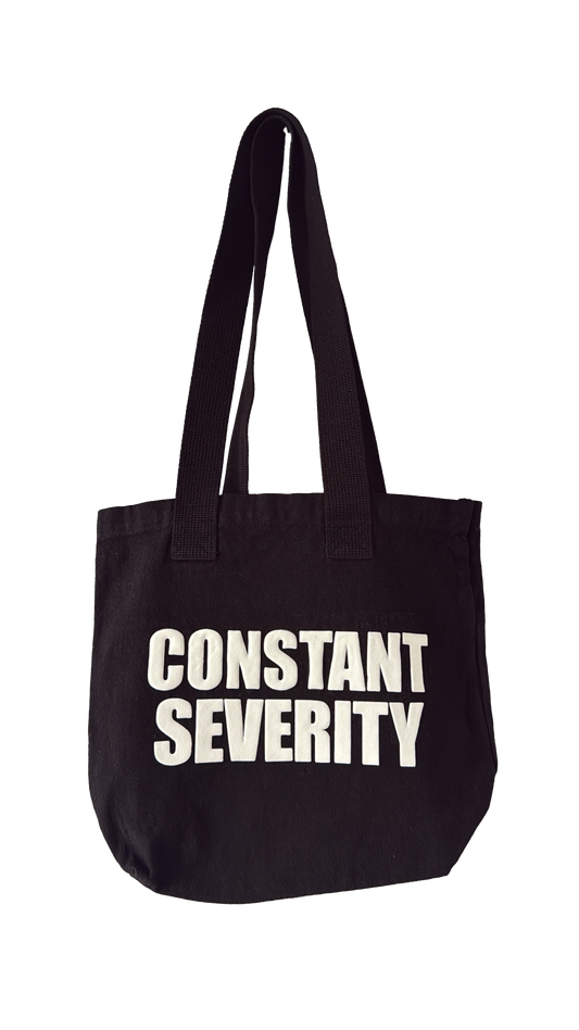 Black Puff Print Tote Bag
