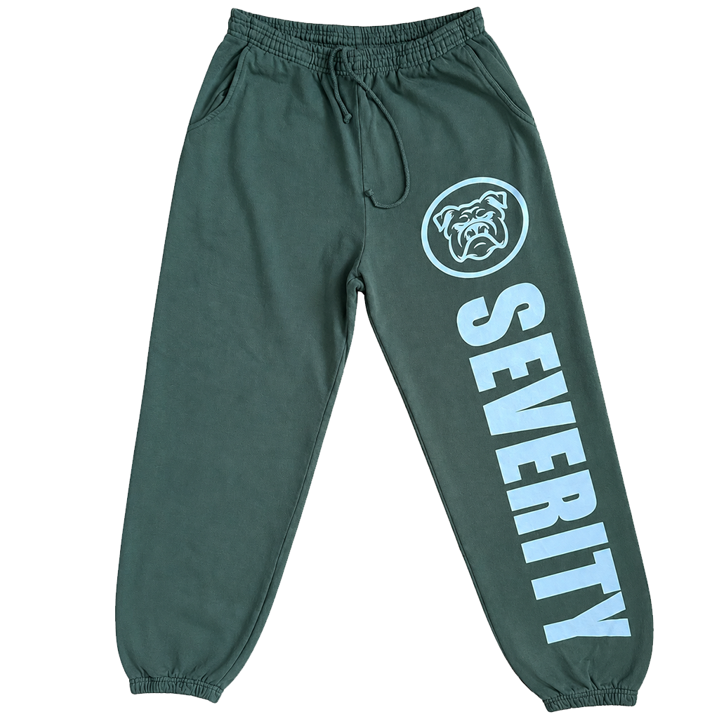 Green & White Severity Joggers