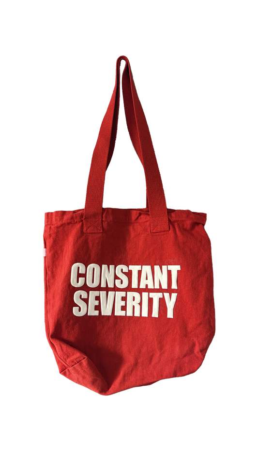 Red Puff Print Tote Bag